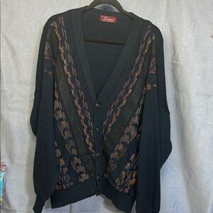Vintage Cooper Men's blur marine Patterned Sweater vest cardigan